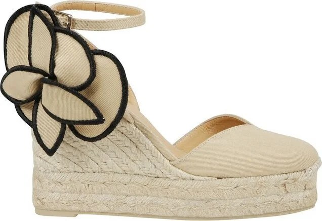 Castañer Floral Embellished Wedge Espradillles