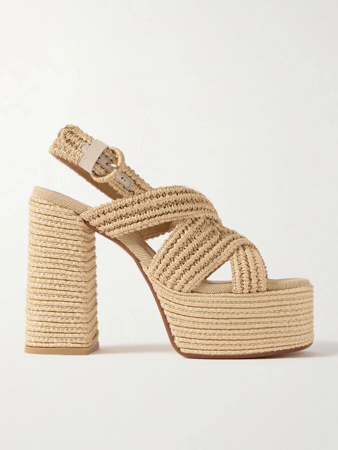 CASTAÑER - Fulvia 120 Raffia Platform Sandals - Neutrals