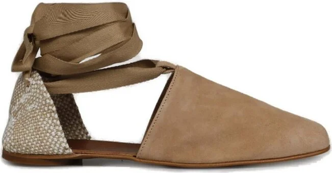 Castañer Gala Lace-Up Flat Shoes