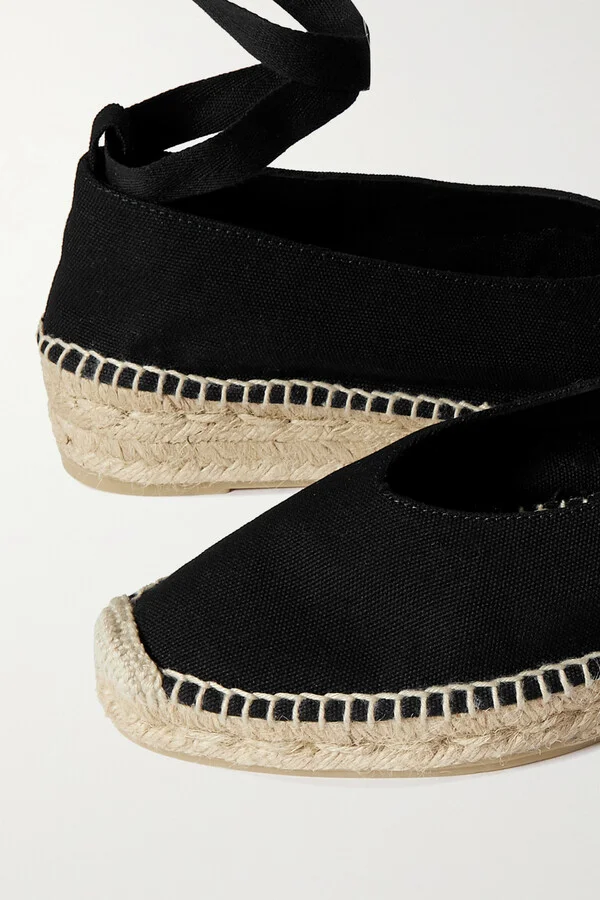 CASTAÑER - + Net Sustain Gea Canvas Espadrilles - Black - Image 4