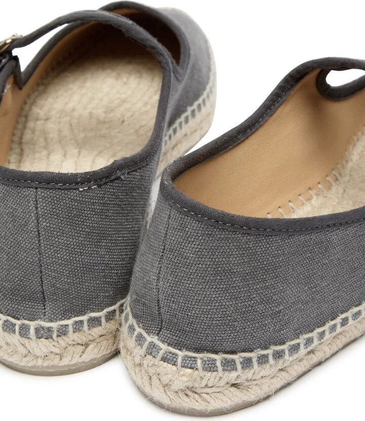 Castañer Palmera Distressed Canvas Espadrille Sliders - Image 4
