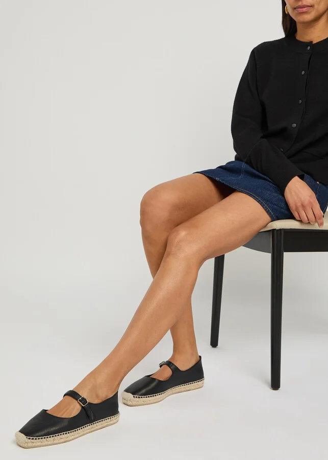 Castañer Pepa Leather Espadrille Ballet Flats - Image 5
