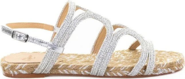 Castañer Pitra Metallic Braided Sandals