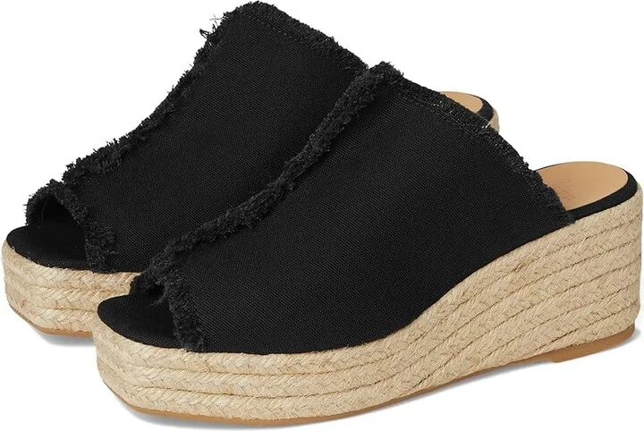CASTANER Queral Canvas Wedge Espadrille Women's Sandals Negro : EU 39 (US Women's 9) M
