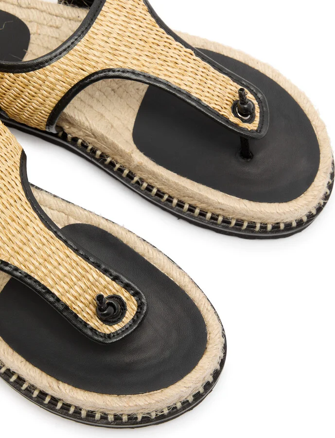 Castañer Tamesis Rafia Designer Espadrille Sandals Beige UK5 / EU38 - Image 3