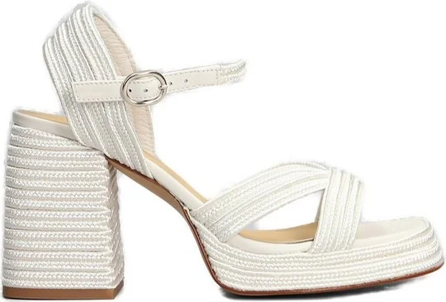 Castañer Valle Interwoven Metallic Slingback Sandals