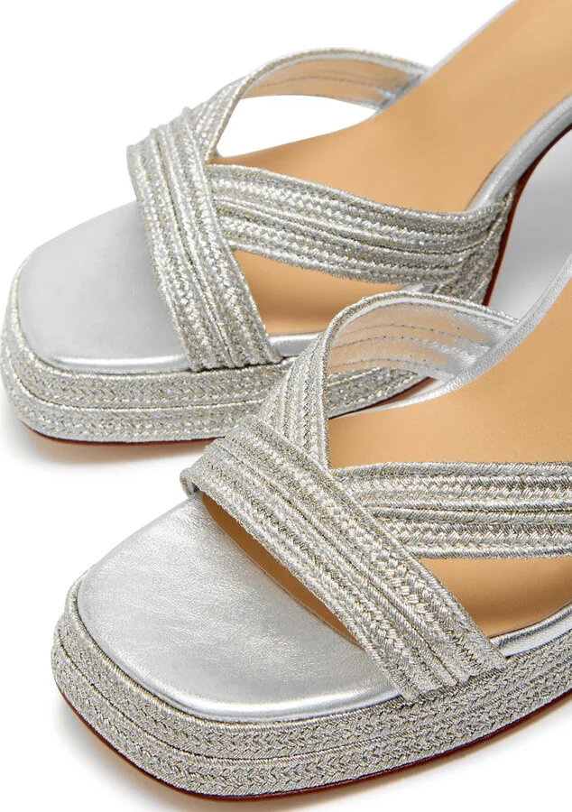 Castañer Valle Women's Silver Designer Platform Sandals UK6 / EU39 - Image 3