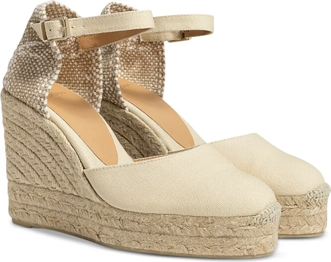 Castaner Women's Carol Almond Toe Espadrille Wedge Platform d'Orsay Pumps