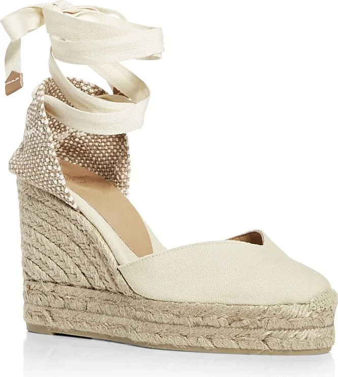 Castaner Women's Chiara Ankle Tie Wedge Espadrille Sandals