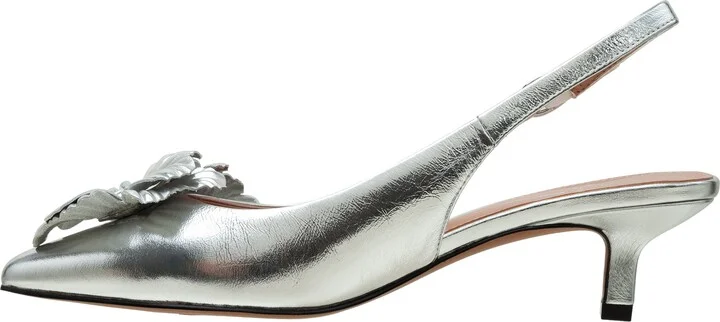 Castiel Slingback Pointed Toe Kitten Heel Pump - Image 7