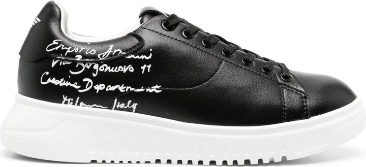 Casual Black Leather Sneakers