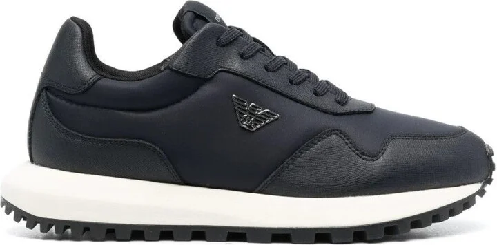 Casual Blue Sneakers With Textured Sole