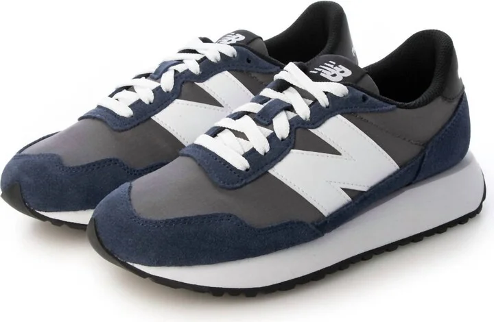 Casual Ms237Mcn Suede Sneakers In Navy/grey
