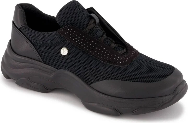Casual Sneakers with Rhinestone Detail