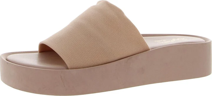 Catamaran Womens Open Toe Slip On Platform Sandals