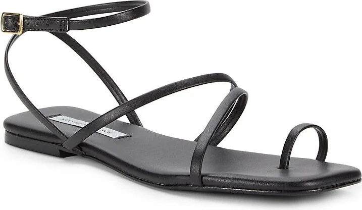 Catania Strappy Metallic Flat Sandals - Image 2