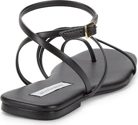 Catania Strappy Metallic Flat Sandals - Image 3