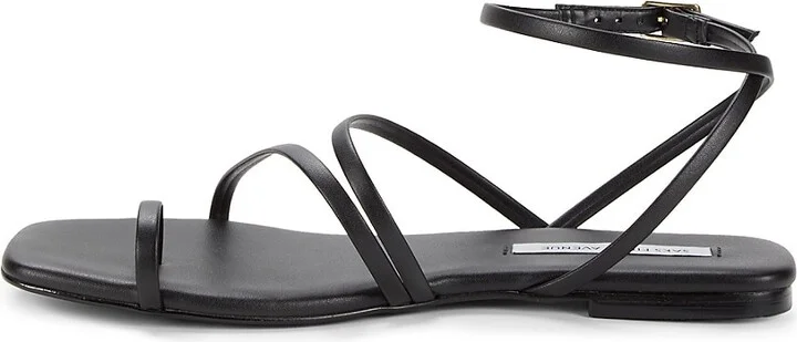 Catania Strappy Metallic Flat Sandals - Image 4