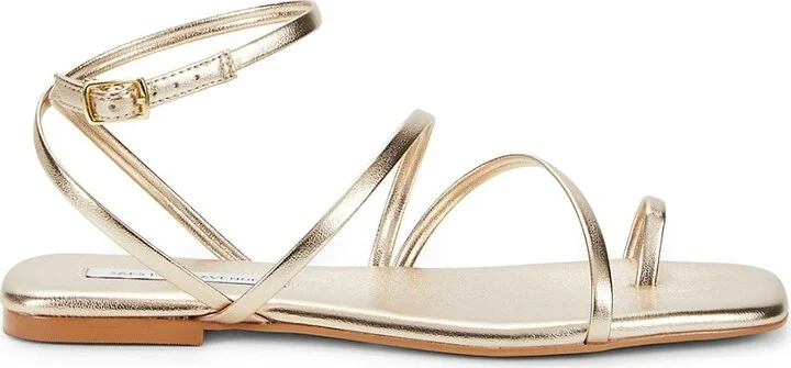 Catania Strappy Metallic Flat Sandals