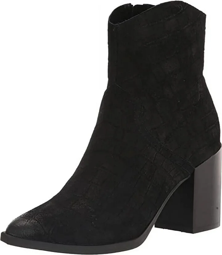 Cate Boots Women's US 9 Black Pointed Toe Block Heel Bootie KHD397
