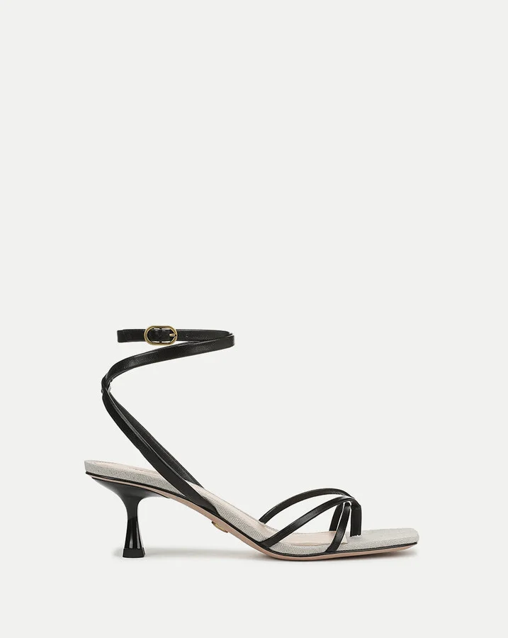 Caterina Leather Ankle-Wrap Sandal