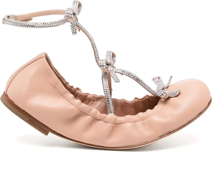 Caterina leather ballerina shoes