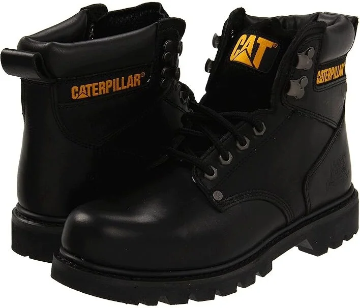 Caterpillar 2nd Shift Men's Work Boots Black : 7 D - Medium, Leather