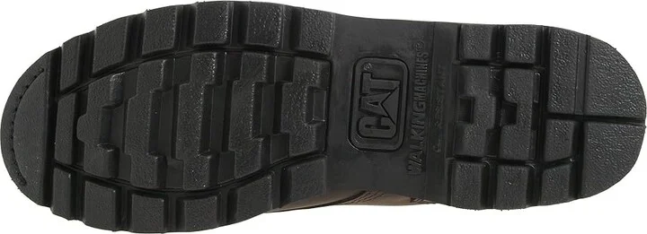 Caterpillar 2nd Shift Men's Work Boots Dark Brown Leather : 5 D - Medium, Suede - Image 4