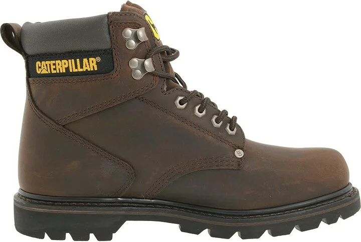 Caterpillar 2nd Shift Men's Work Boots Dark Brown Leather : 5 D - Medium, Suede - Image 8