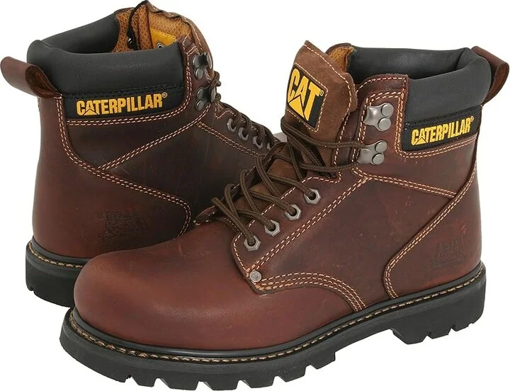 Caterpillar 2nd Shift Men's Work Boots Tan : 5 D - Medium, Leather