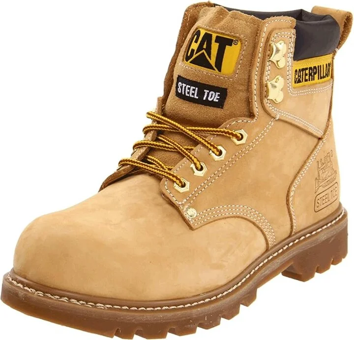 Caterpillar 2nd Shift Steel Toe Men's Work Boots Honey Nubuck : 7 EE - Wide, Suede - Image 2