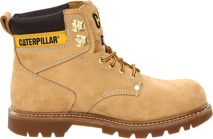 Caterpillar 2nd Shift Steel Toe Men's Work Boots Honey Nubuck : 7 EE - Wide, Suede - Image 8