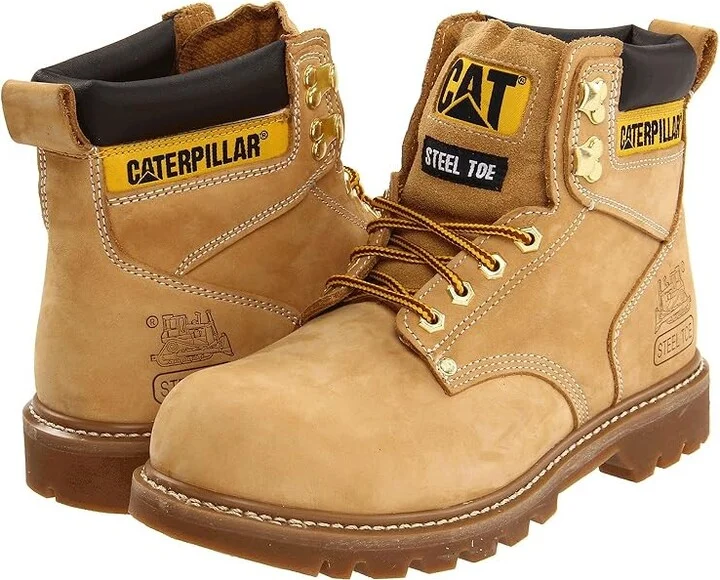 Caterpillar 2nd Shift Steel Toe Men's Work Boots Honey Nubuck : 7 EE - Wide, Suede