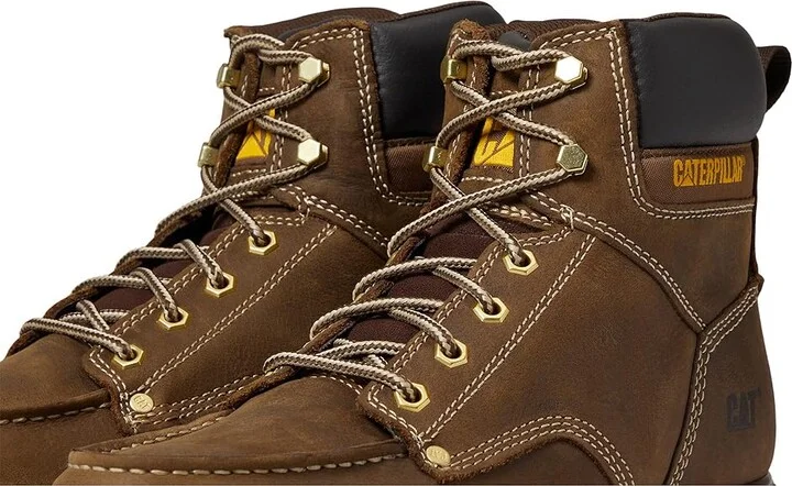 Caterpillar Calibrate Men's Shoes Khaki : 7 D - Medium, Leather - Image 5