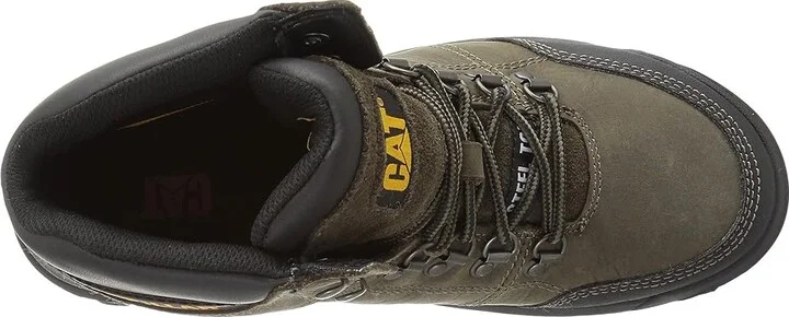 Caterpillar Outline ST Men's Work Lace-up Boots Dark Gull Grey : 7 D - Medium, Leather - Image 3