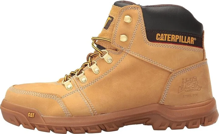 Caterpillar Outline ST Men's Work Lace-up Boots Honey Reset : 7 D - Medium, Leather - Image 7