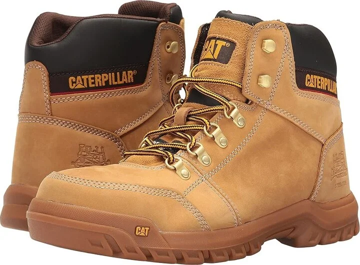 Caterpillar Outline ST Men's Work Lace-up Boots Honey Reset : 7 D - Medium, Leather