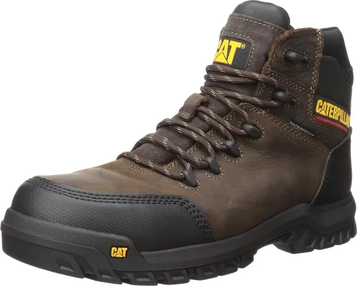 Caterpillar Resorption Waterproof Composite Toe Men's Work Boots Seal Brown Leather : 7 D - Medium - Image 2
