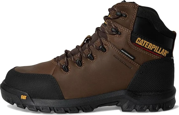 Caterpillar Resorption Waterproof Composite Toe Men's Work Boots Seal Brown Leather : 7 D - Medium - Image 7