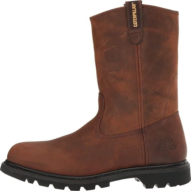 Caterpillar Revolver Men's Work Pull-on Boots Brown Pull Up Leather : 7.5 D - Medium - Image 7