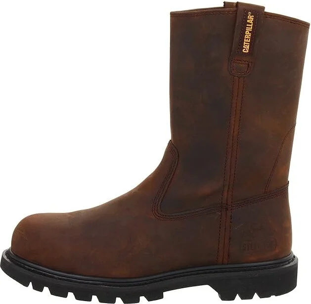 Caterpillar Revolver Steel Toe Men's Work Pull-on Boots Dark Brown : 8 D - Medium, Leather - Image 7