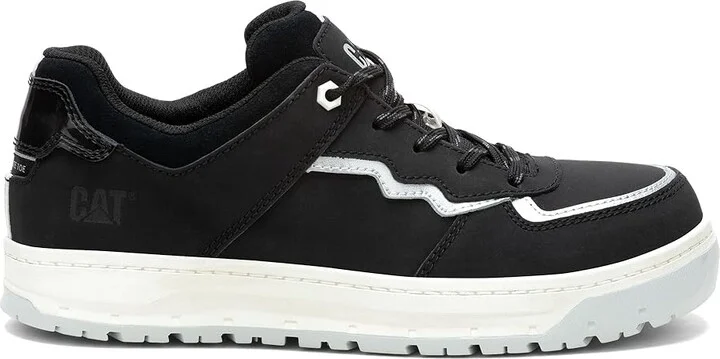 Caterpillar Streamline Court CT Women's Shoes Black Nubuck/Silver : 5.5 B - Medium, Leather