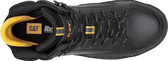 Caterpillar Streamline Court Mid CT Men's Shoes Black Leather : 7 D - Medium - Image 2