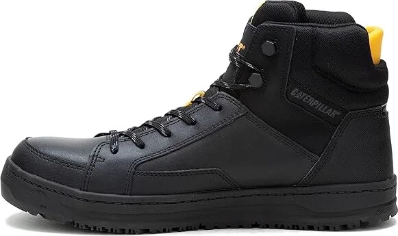 Caterpillar Streamline Court Mid CT Men's Shoes Black Leather : 7 D - Medium - Image 6