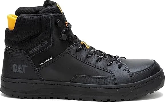 Caterpillar Streamline Court Mid CT Men's Shoes Black Leather : 7 D - Medium - Image 7