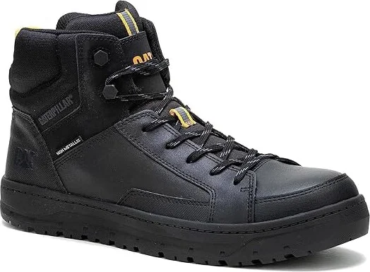 Caterpillar Streamline Court Mid CT Men's Shoes Black Leather : 7 D - Medium