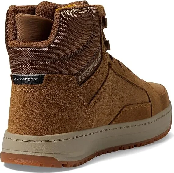 Caterpillar Streamline Court Mid CT Men's Shoes Chipmunk Suede : 7 D - Medium, Leather - Image 4