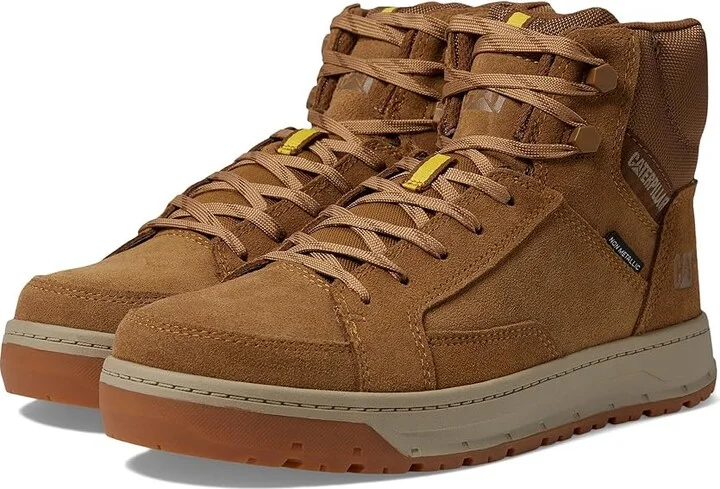 Caterpillar Streamline Court Mid CT Men's Shoes Chipmunk Suede : 7 D - Medium, Leather