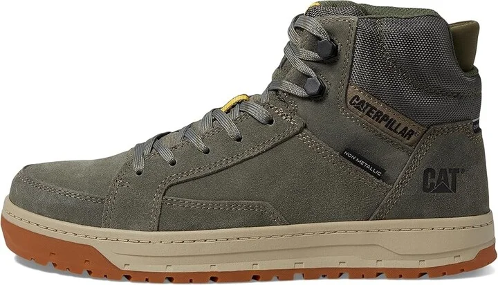 Caterpillar Streamline Court Mid CT Men's Shoes Dusty Olive Suede : 8 D - Medium, Leather - Image 6