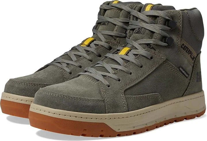 Caterpillar Streamline Court Mid CT Men's Shoes Dusty Olive Suede : 8 D - Medium, Leather